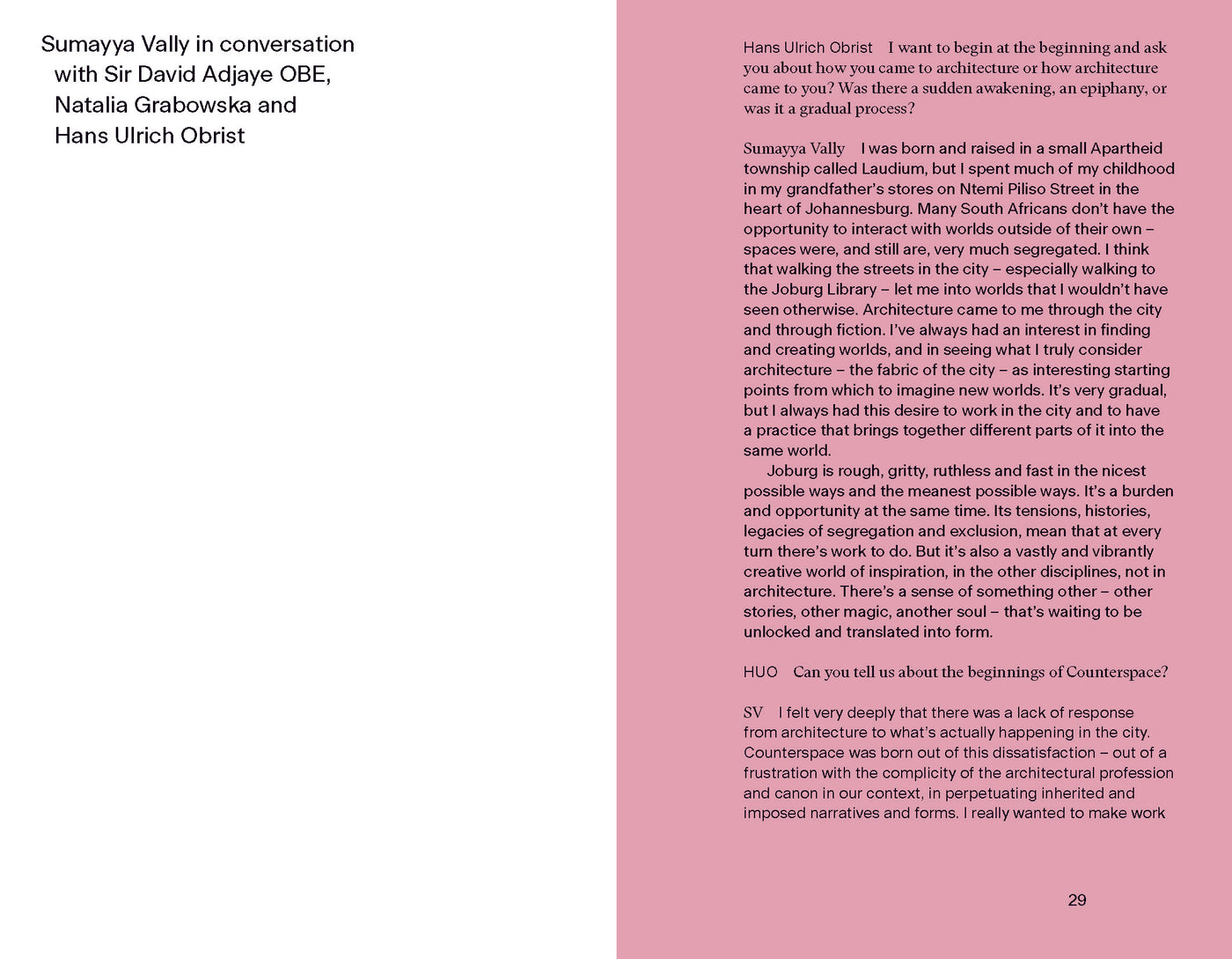 Serpentine Pavilion 2021: Sumayya Vally, Counterspace catalogue