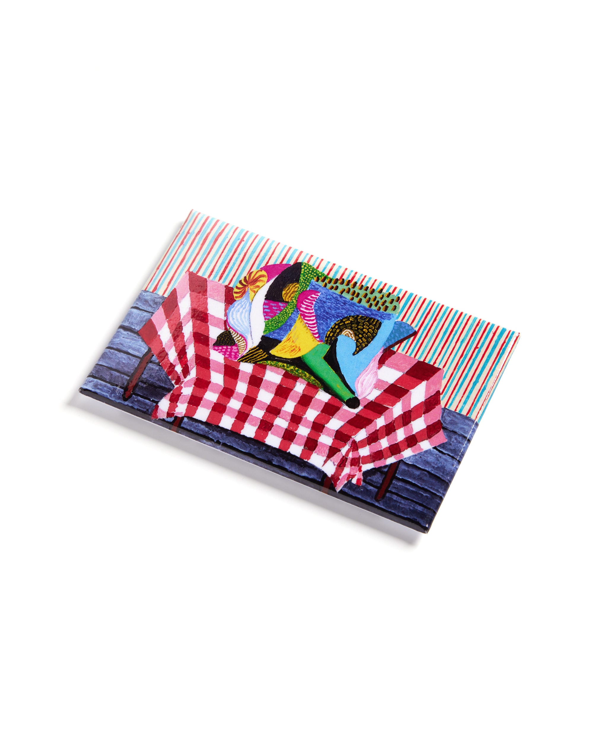 Abstraction Resting on a Red and White Checkered Tablecloth Magnet