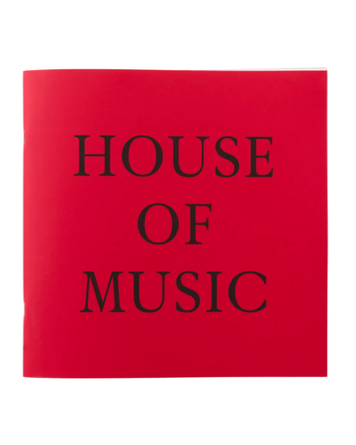Red book titled 'House of Music' on a white background
