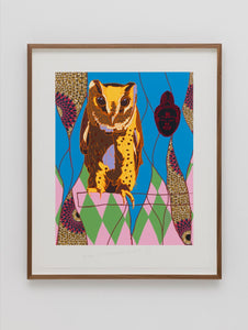 Yinka Shonibare CBE: African Bird Magic (Sokoke Scops-Owl and Okuyi Mask)