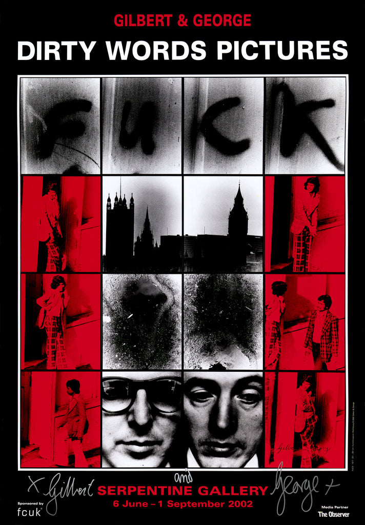 Gilbert & George: Framed and Signed exhibition poster