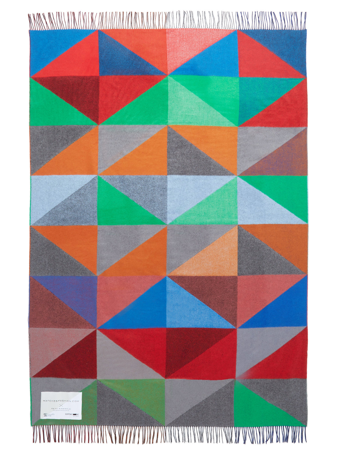 MATCHESFASHION.COM  X Faith Ringgold geometric-jacquard blanket