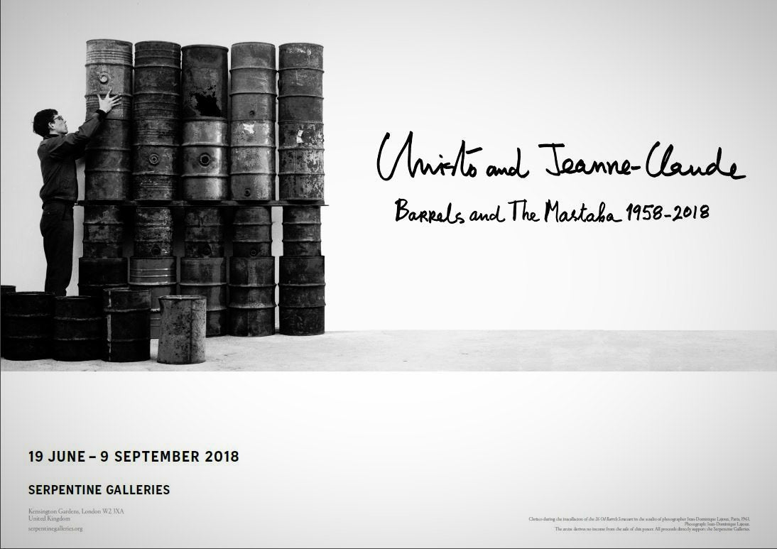 Christo and Jeanne-Claude Exhibition Poster - Barrels and the
